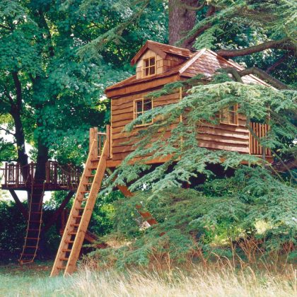 Treehouse Playhouse built by JADESA Joinery, a south Ayrshire-based joinery company who specialise in crafting unique outdoor spaces