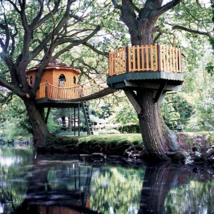 Treehouse for children built by JADESA Joinery, a south Ayrshire-based joinery company who specialise in crafting unique outdoor spaces