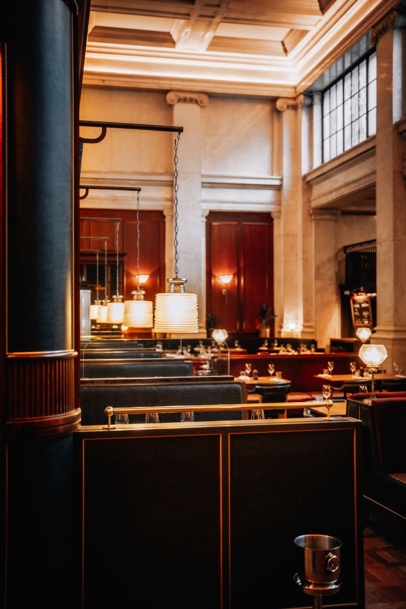 banquet seating at hawsmoor edinburgh