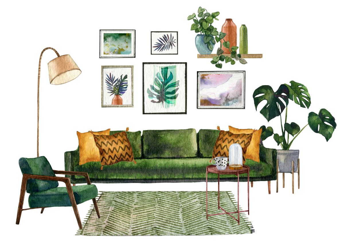 Mid-century modern mood board