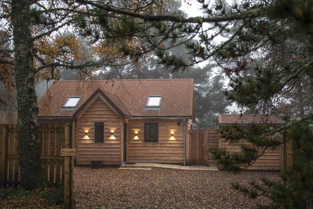 arbor bothy in nethy bridge near abernethy forest in the cairngorms, scotland