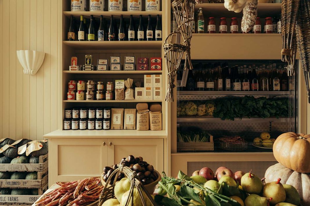 Lannan Pantry shelves stocked with fresh produce ready for opening on 28th October 2025