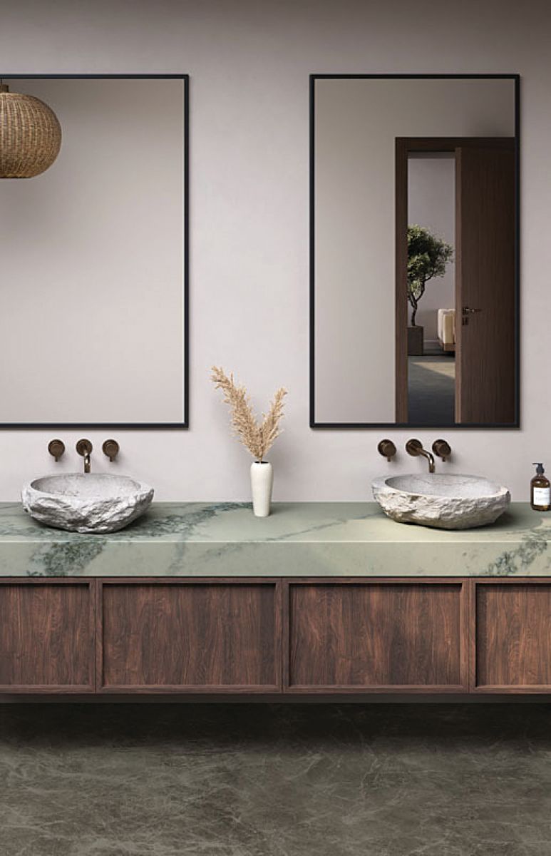 Caesarstone's 8477 fusion worktop in ocean sage