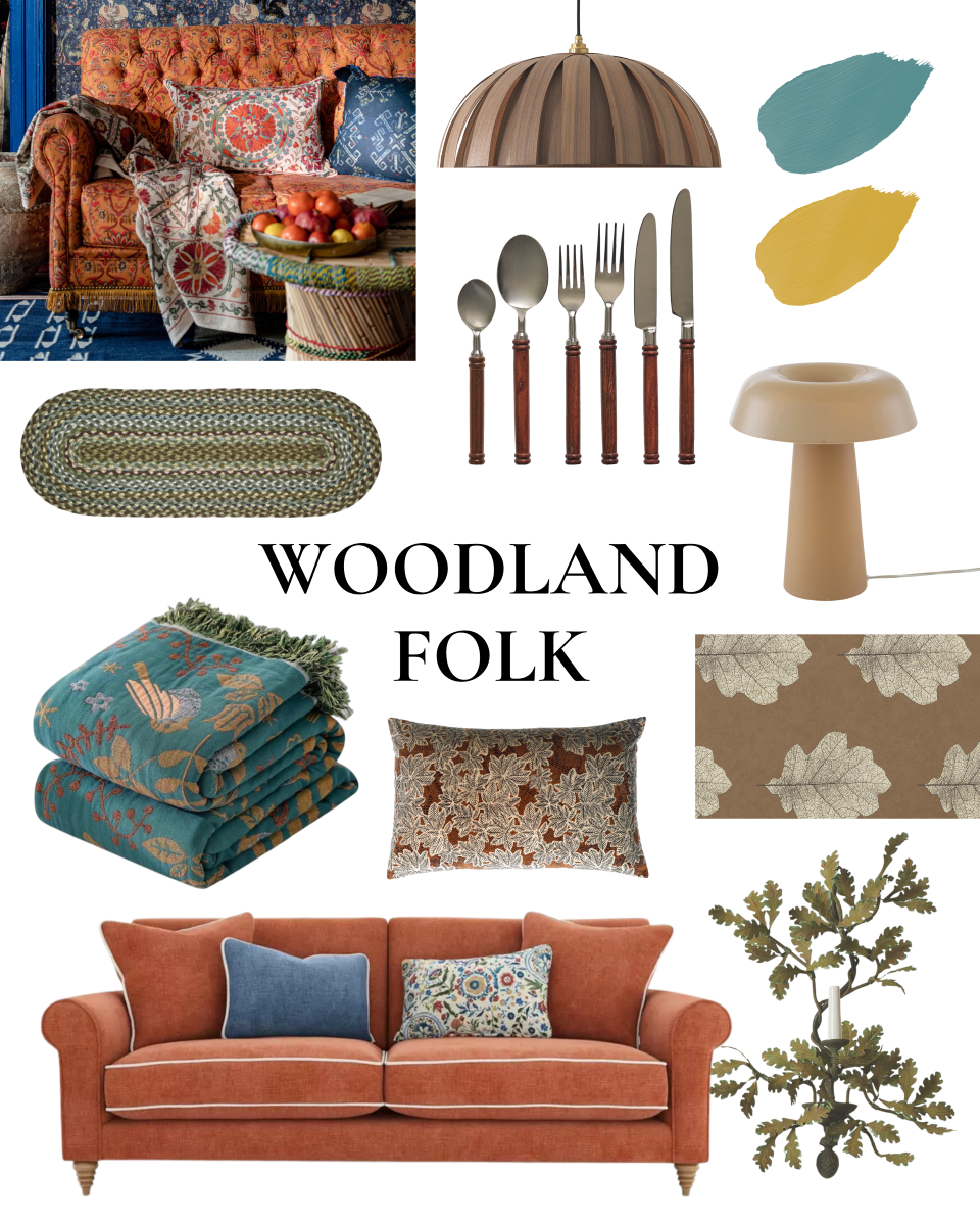 10 interior moodboards to spark your creativity beyond what the trends say - woodland folk is an alternative to 2026 interior design trends
