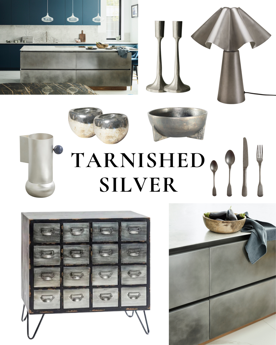 chrome is out and tarnished silver is in