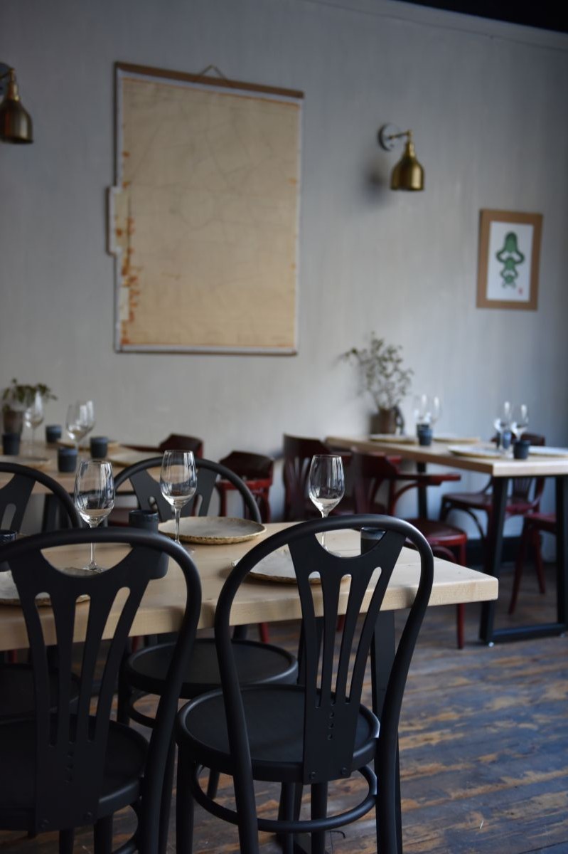 interior of moss edinburgh restaurant