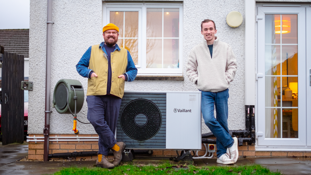 Homeowner Al shows Banjo how he has adapted his very first home in Falkirk into a renewable energy hub