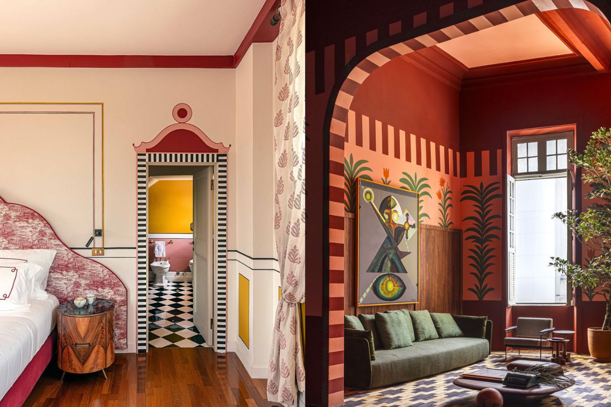 Striped door design idea