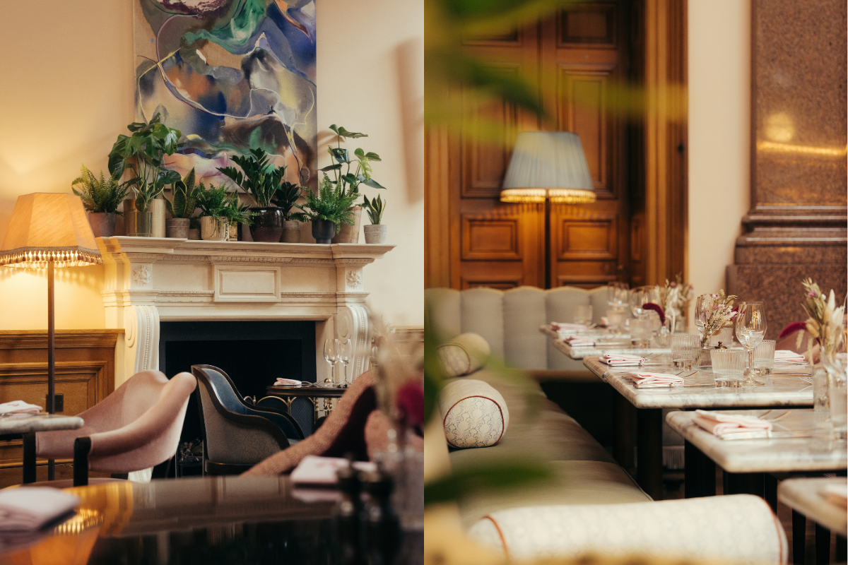 the interiors at the spend in gleneagles townhouse in edinburgh taste the new menu