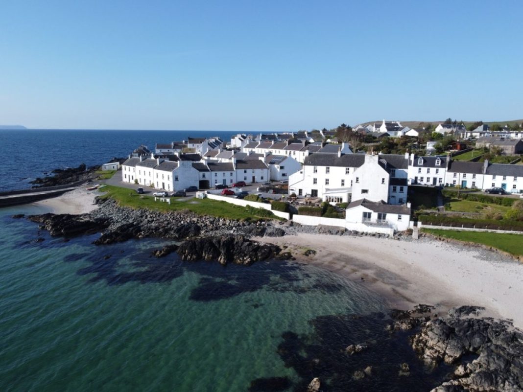 The Isle of Islay, coastline shot of the village