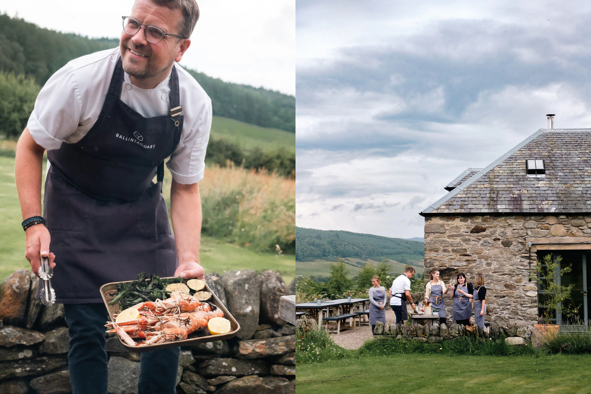 Chris Rowley, chef and founder of Ballintaggart Farm, hosting Cook School classes at the steading
