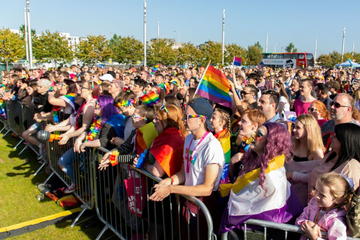 people dress in rainbows for dundee pride 2025 and 2026