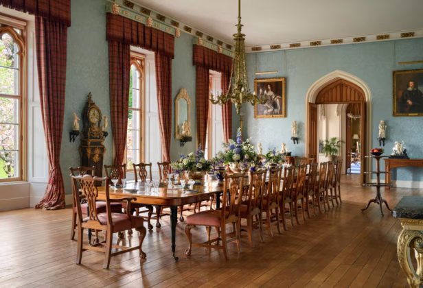 Grand dining room at Scone Palace