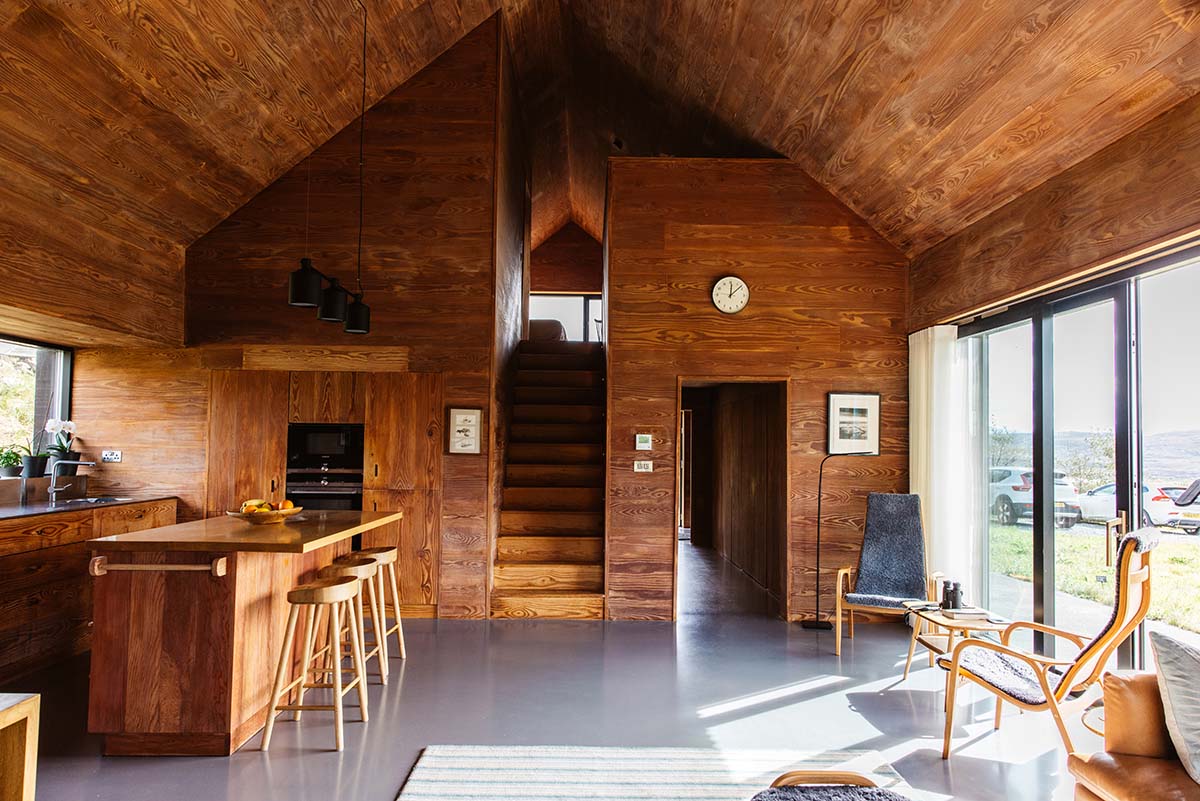 'The Black Shed' on the Isle of Skye, a black timber house inspired by the blackhouses of the Hebrides, from SHOTY Scotland's Home of the Year series eight 2026