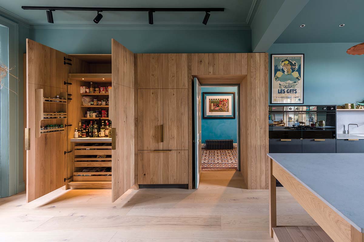 douglas fir kitchen in a scottish manor house