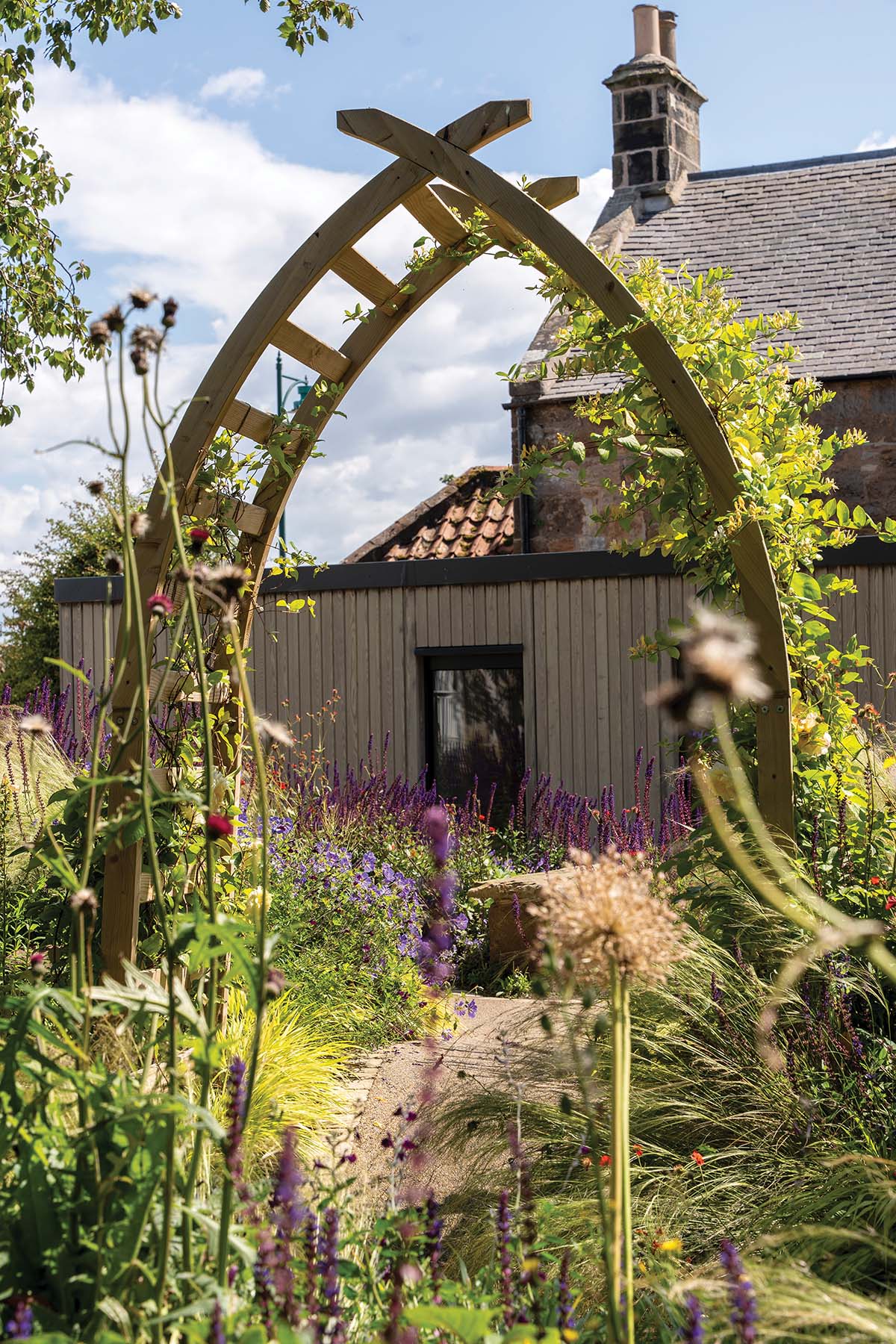 This East Neuk woodland garden helps a contemporary house melt into its surroundings