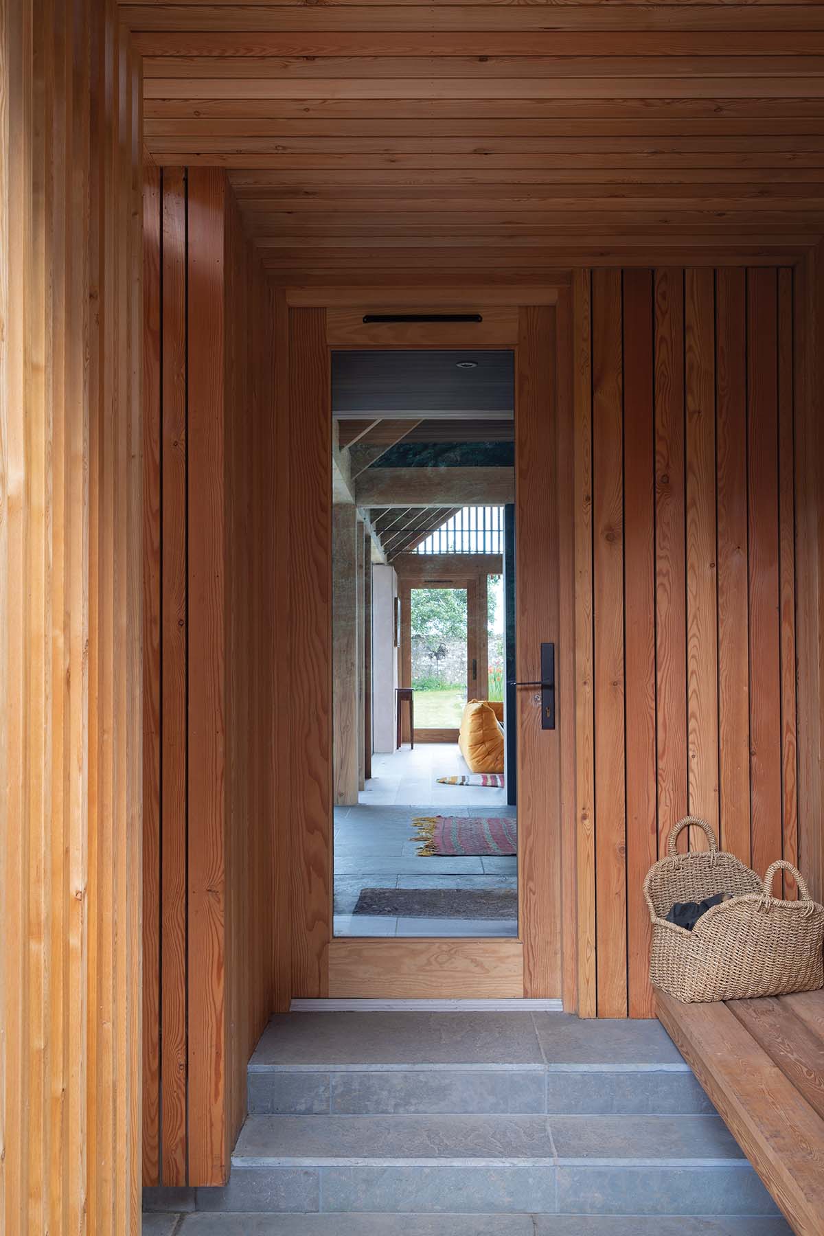 Inglis Hall main kitchen with Douglas fir cabinetry