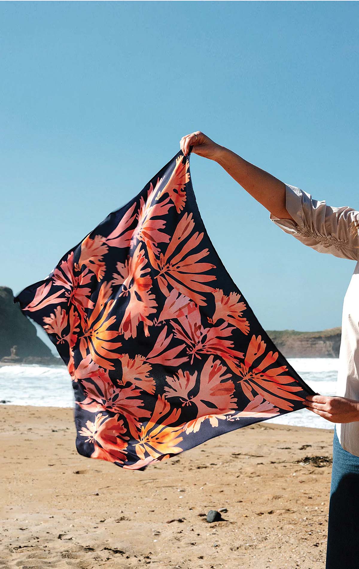 Ellen Martin Dulse large silk scarf