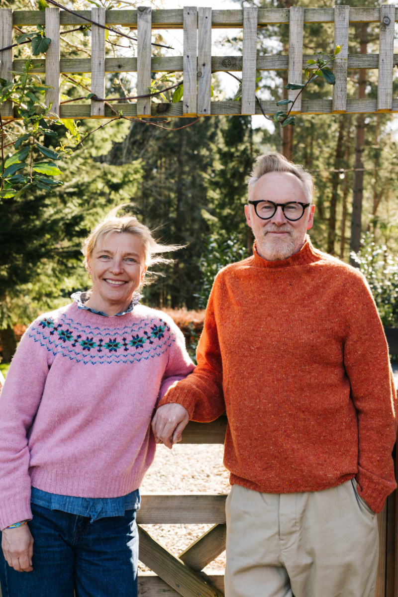 Charlie and Caroline Gladstone, founders of Glen Dye Cabins & Cottaages and Gladstone / Hellen soft furnishings