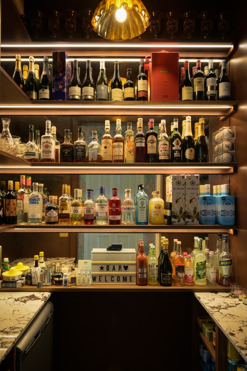 Bar inside townhouse