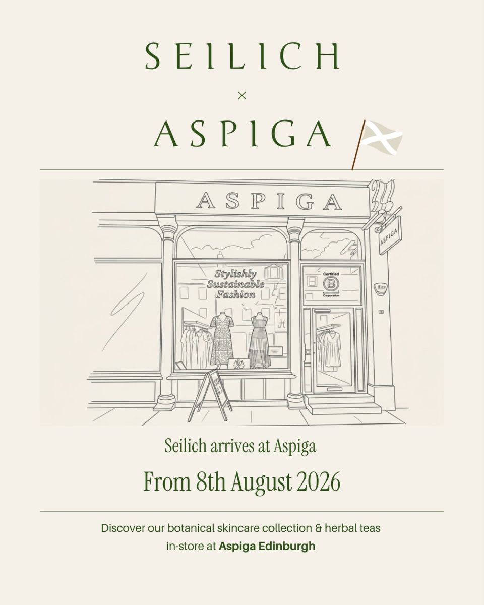 Seilich x Aspiga skincare collaboration launch in Edinburgh