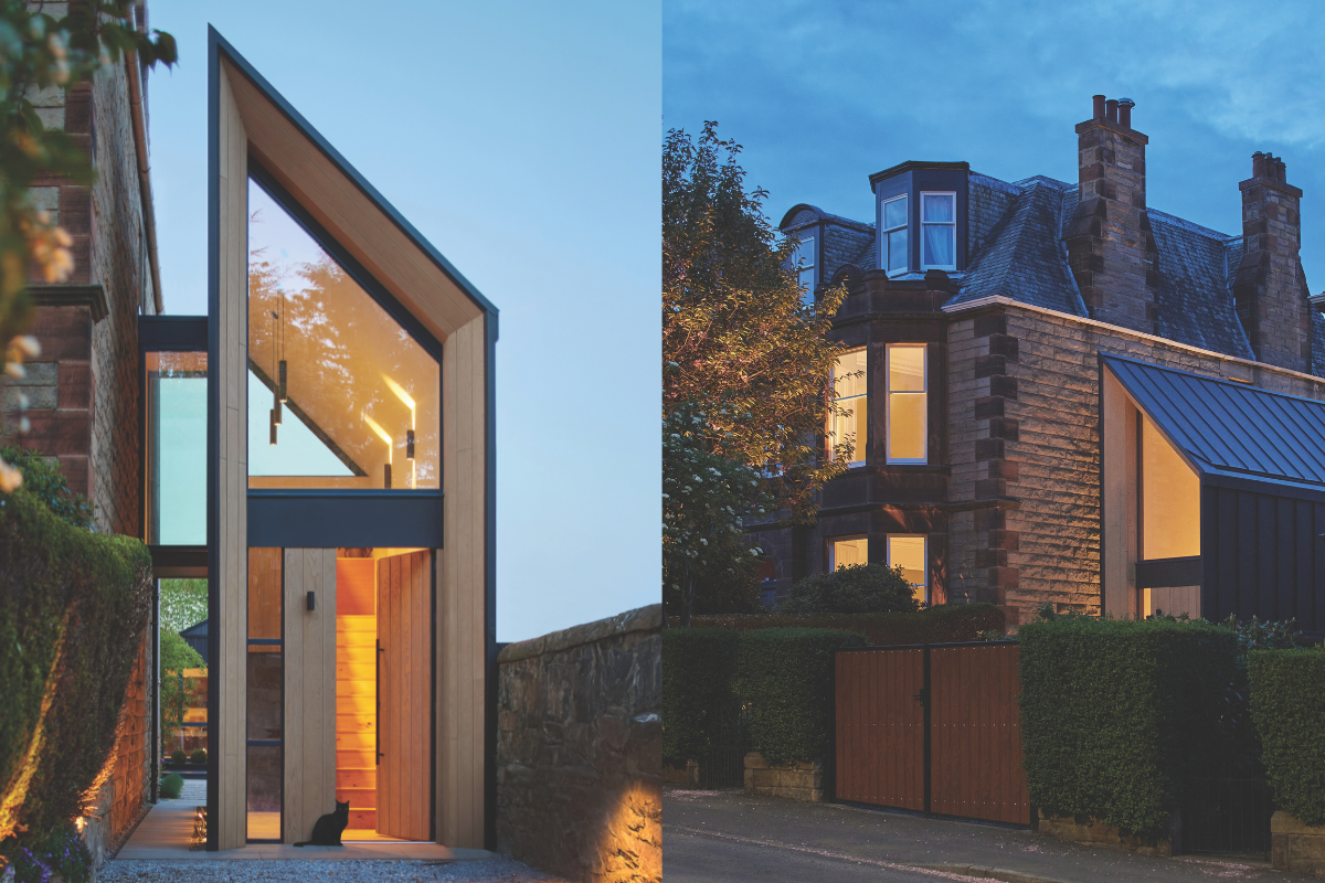 The old external staircase on the side of this double-upper has been reimagined as a sharp, clean entryway, giving definition and new life to a Victorian villa.