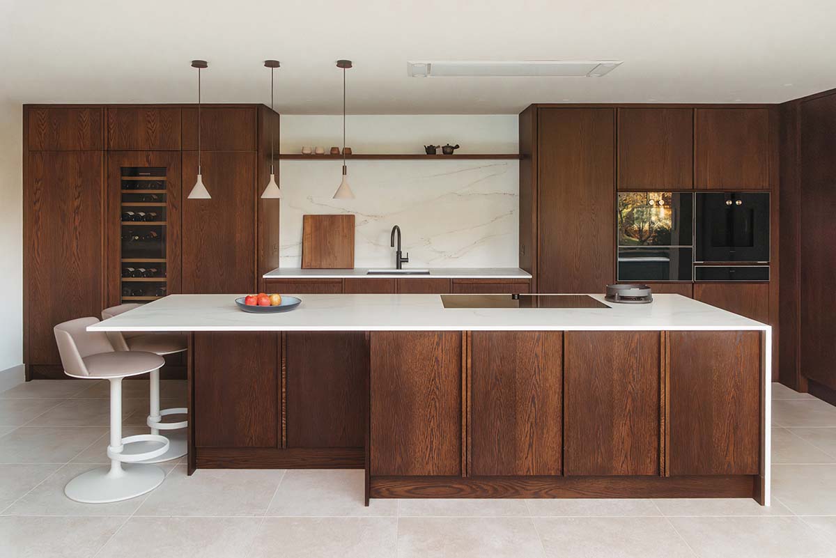 walnut kitchen by bann and studio september in edinburgh, scotland