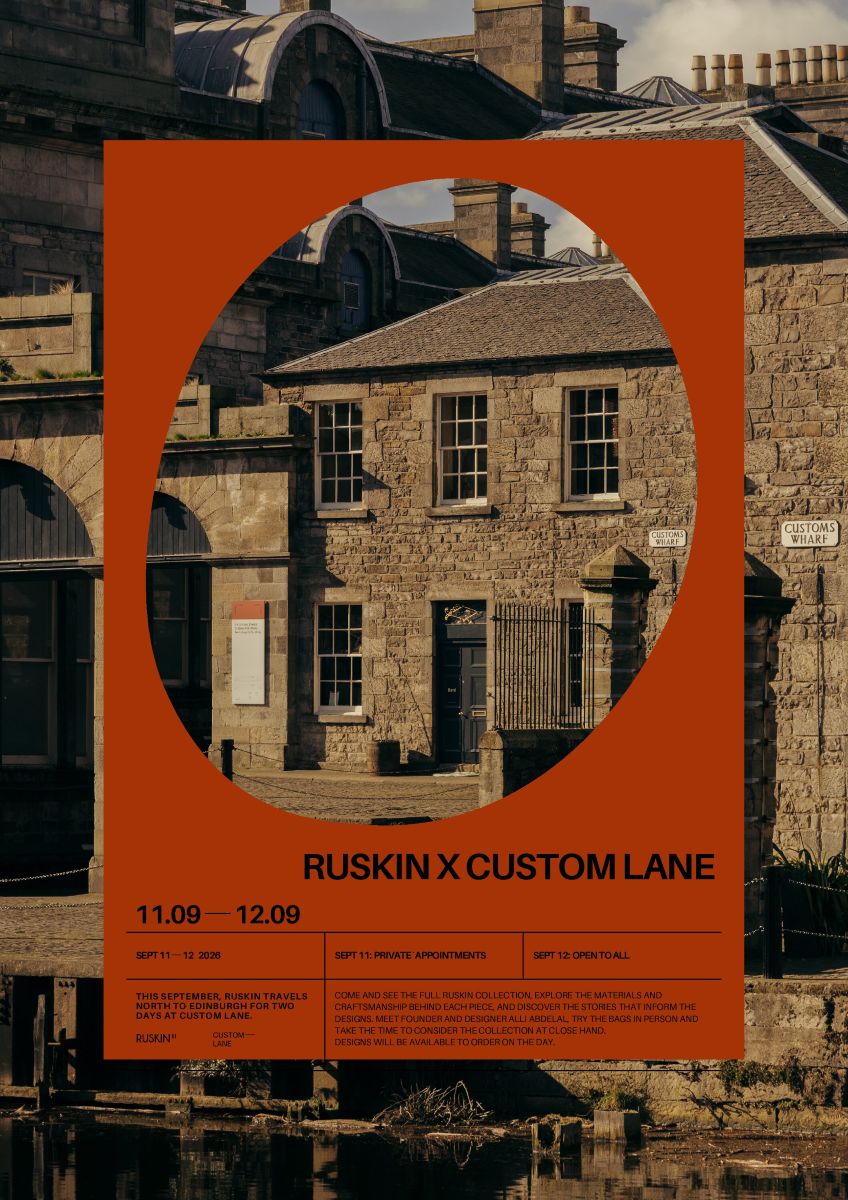 RUSKIN x CUSTOM LANE open studio in Edinburgh
