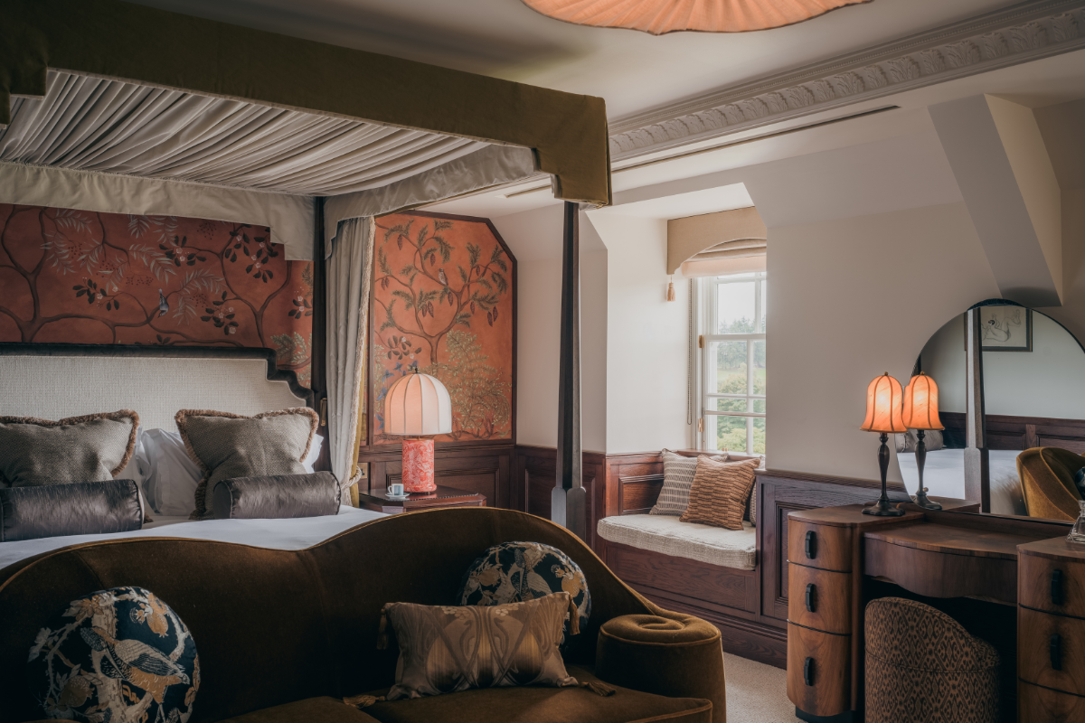 Nancy Daniell mural featured inside Gleneagles bedroom