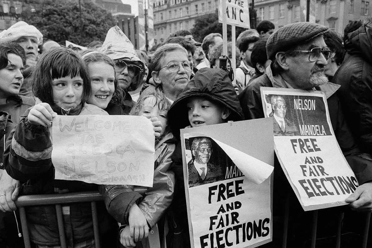 Black History Month exhibition shows photographs of crowds in Glasgow