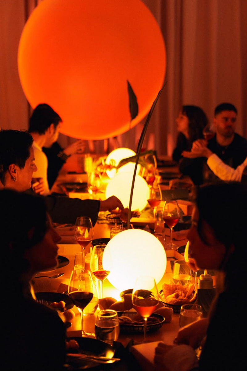 Spherical lamps make a tablescape feel intimate and romantic