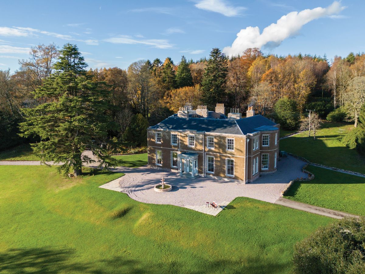 Manar House, an old renovated manor house in Scotland