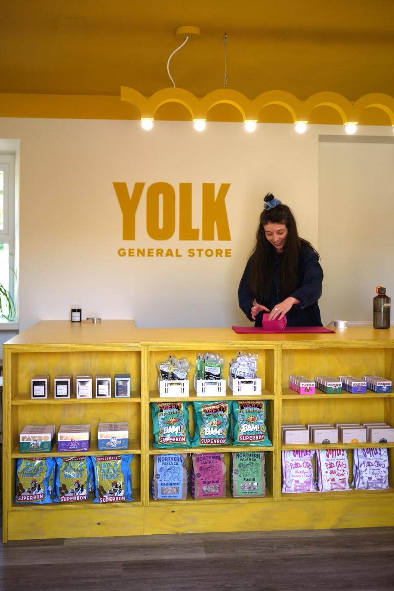Eryn Inglis inside Yolk General Store